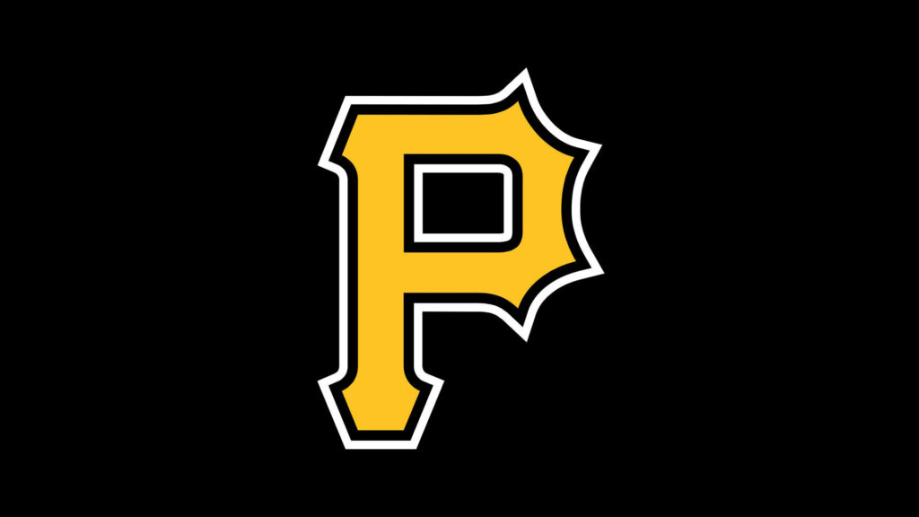 Bold Yellow Letter P Wallpaper on Solid Black Background