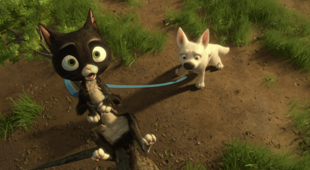 Bolt and Mittens animated wallpaper with vibrant outdoor scene lush grass and dynamic expressions