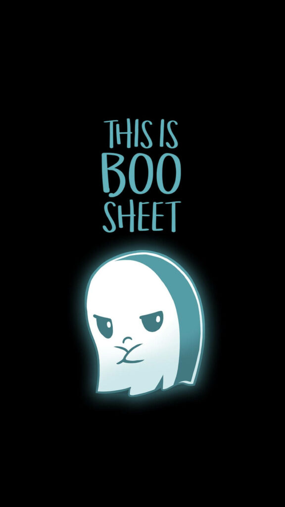 Boo Sheet Fun: Spooky Minimalistic Halloween Phone Background Wallpaper