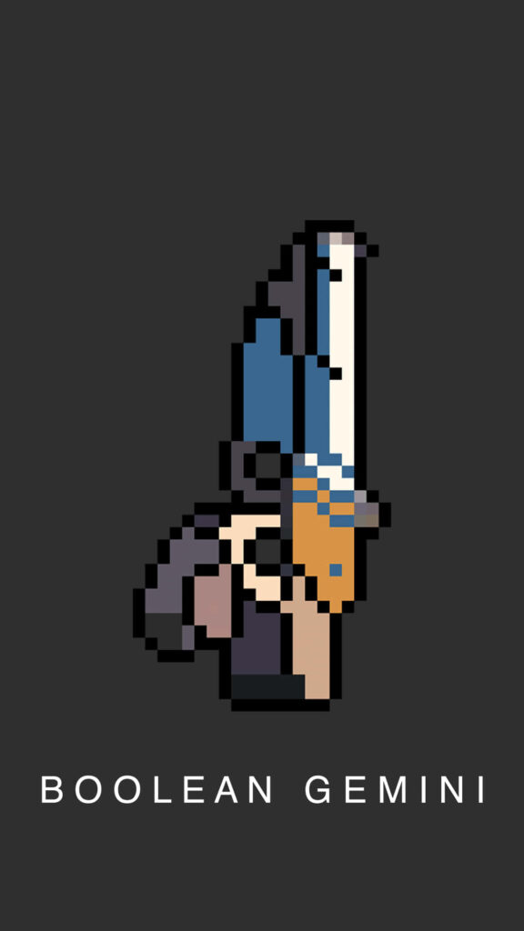 Boolean Gemini: Retro Pixel Art Wallpaper from Destiny