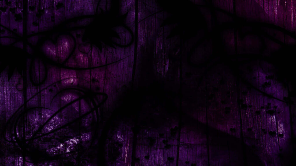 Dark Purple Grunge Aesthetic Wall Background with Shadows and Textures Wallpaper