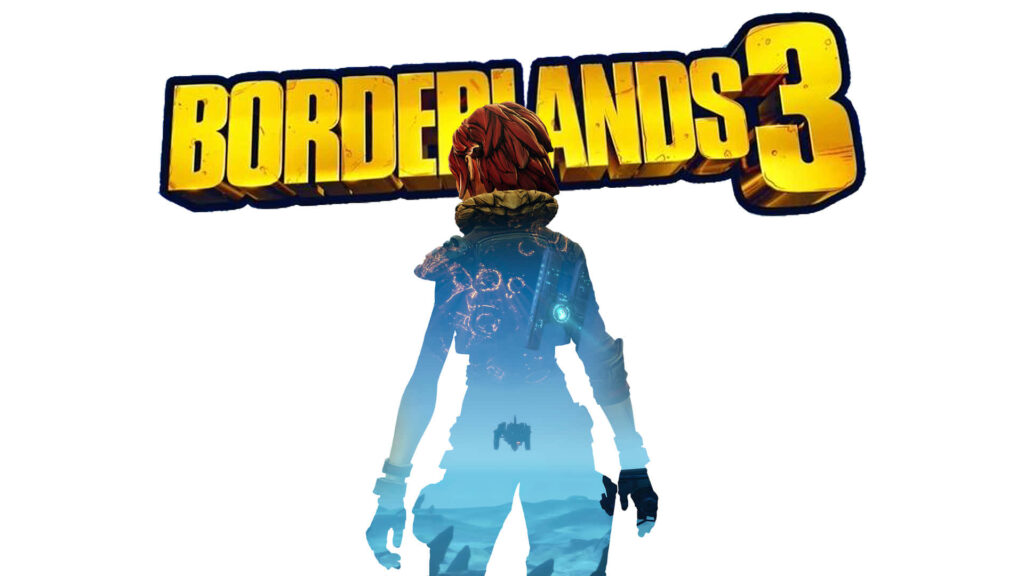 Colorful Borderlands 3 Character Art with Iconic Cel-Shaded Style and Logo Wallpaper