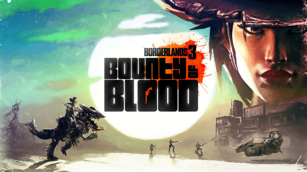 Borderlands 3 Bounties of Blood Wallpaper: Wild West Theme, Action-Packed Scene