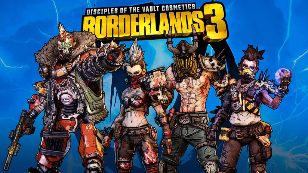 Borderlands 3 Characters Wallpaper with Disciples of the Vault Aesthetic