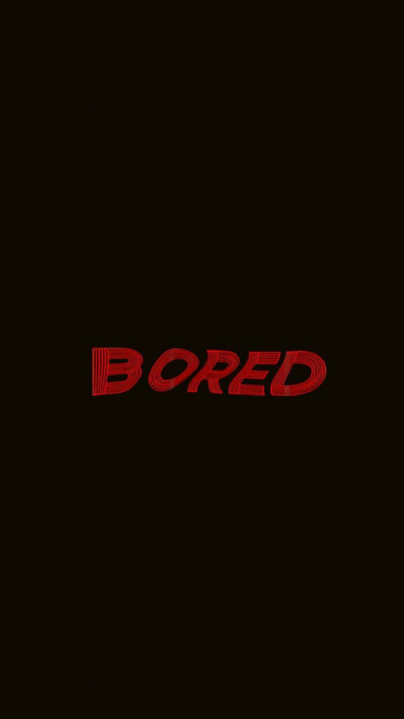 Elongated & Warped Red Letters: An Abstract Depiction of Boredom Wallpaper