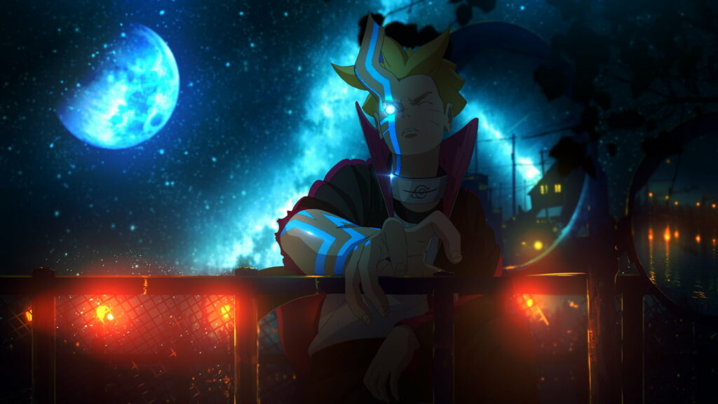 Naruto and Boruto: Unleashing the Power Within - HD Wallpaper with Dark Background