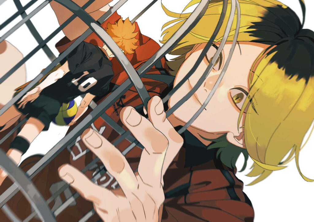 Clash of Rivals: Kenma Kozume and Hinata Shoyo Unleashed Wallpaper