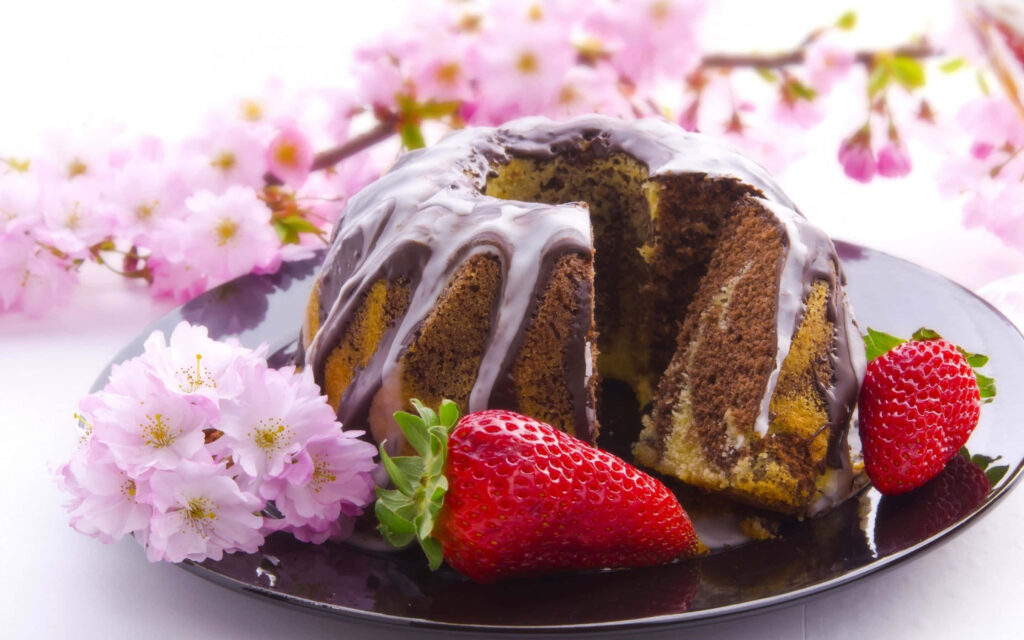 Delightful Spring Sweets: Indulging in a Vibrant Display of Tempting Desserts Wallpaper