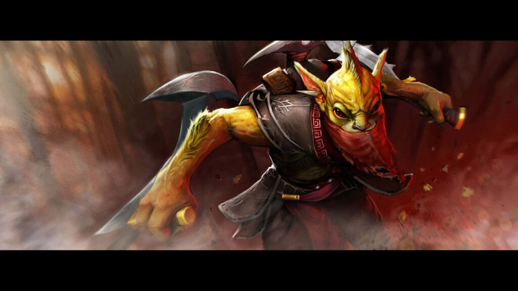 Stealthy Intruder: Unveiling the Menacing Presence of Dota 2's Bounty Hunter Wallpaper