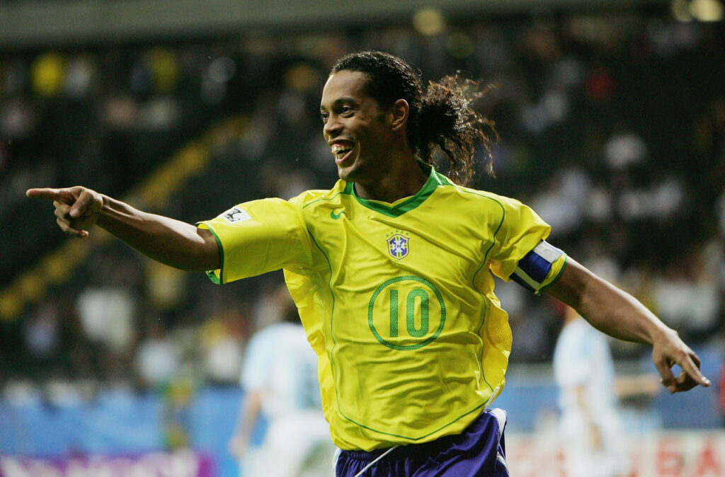Ronaldinho: A Brazilian Soccer Legend Wallpaper