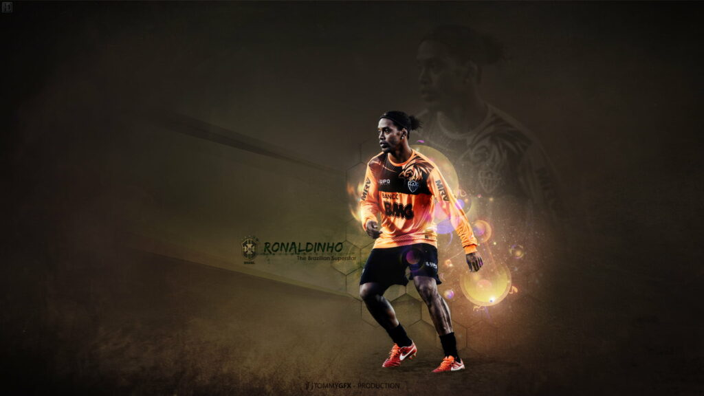 Magical Moments with Ronaldinho: Captivating HD Soccer Wallpaper