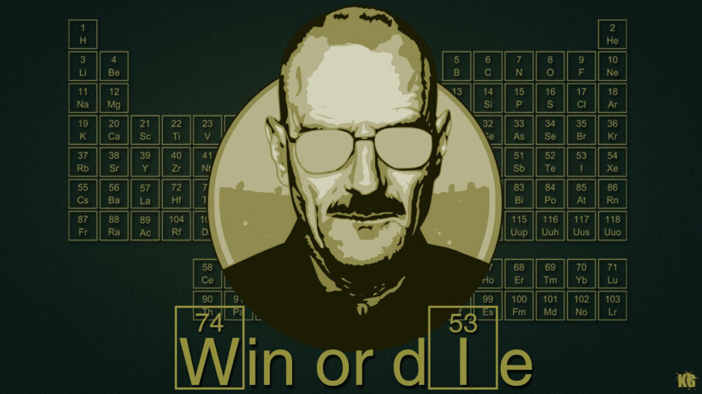 Breaking Bad Wallpaper: Walter White & 'Win or Die' Periodic Table