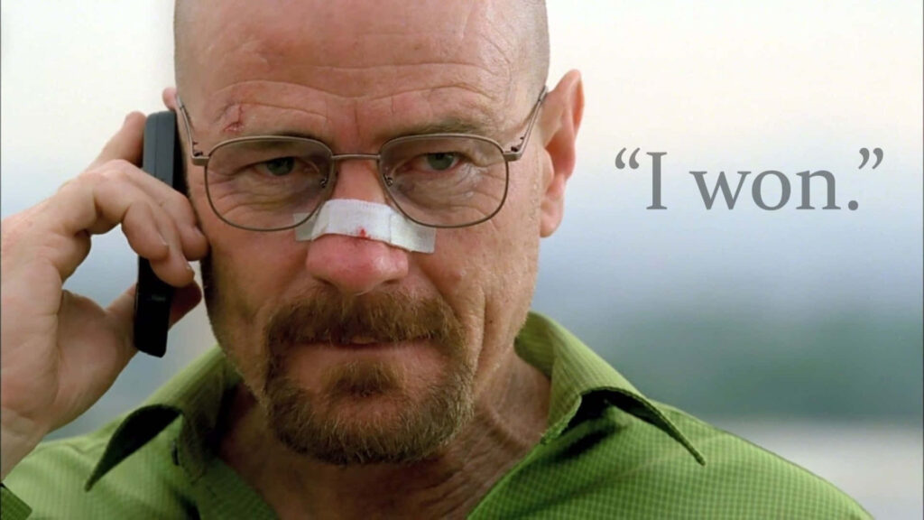 Captivating Breaking Bad Wallpaper: Walter White's I Won Moment