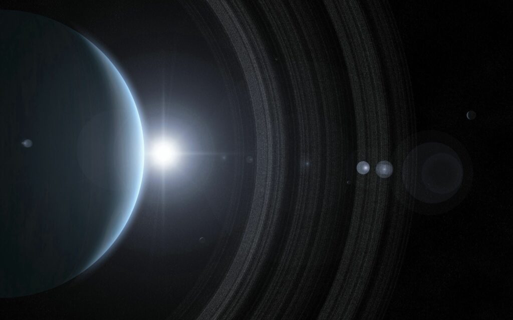 Breathtaking Planet with Rings Wallpaper - 2560x1600 Celestial Beauty