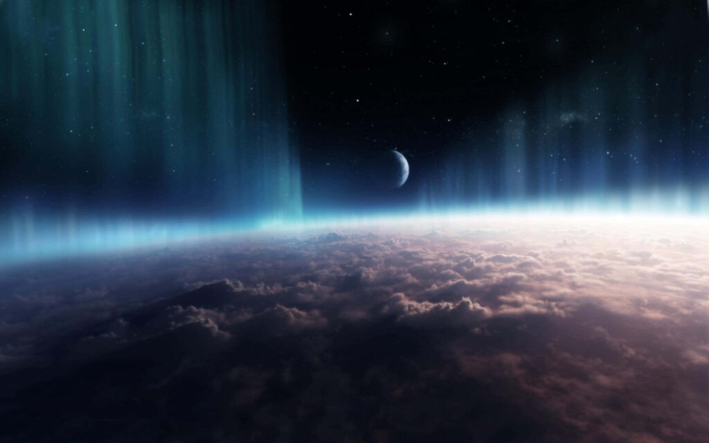Breathtaking 3D Outer Space Scene: Stunning Planetary Wallpaper