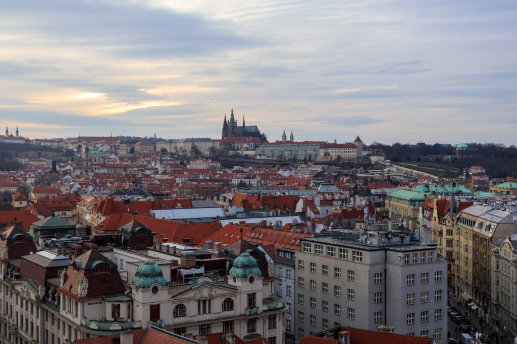 Breathtaking Aerial Cityscape Wallpaper with Historic Architecture