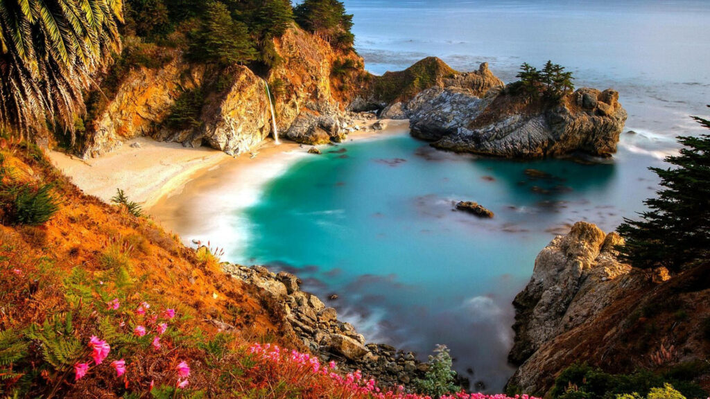 Tranquil Big Sur Wallpaper: Breathtaking Cliffs & Blue Waters