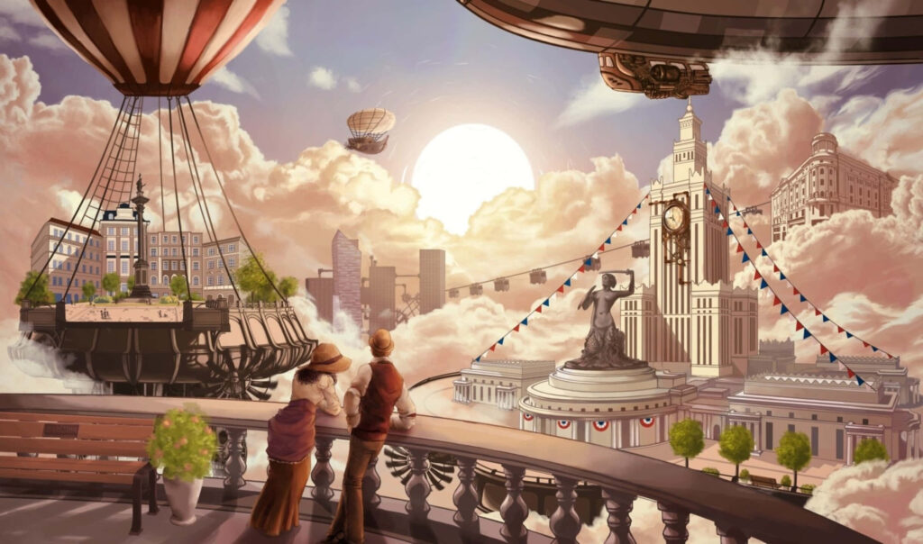 Floating City Wallpaper: BioShock Infinite Inspired Sunset Scene