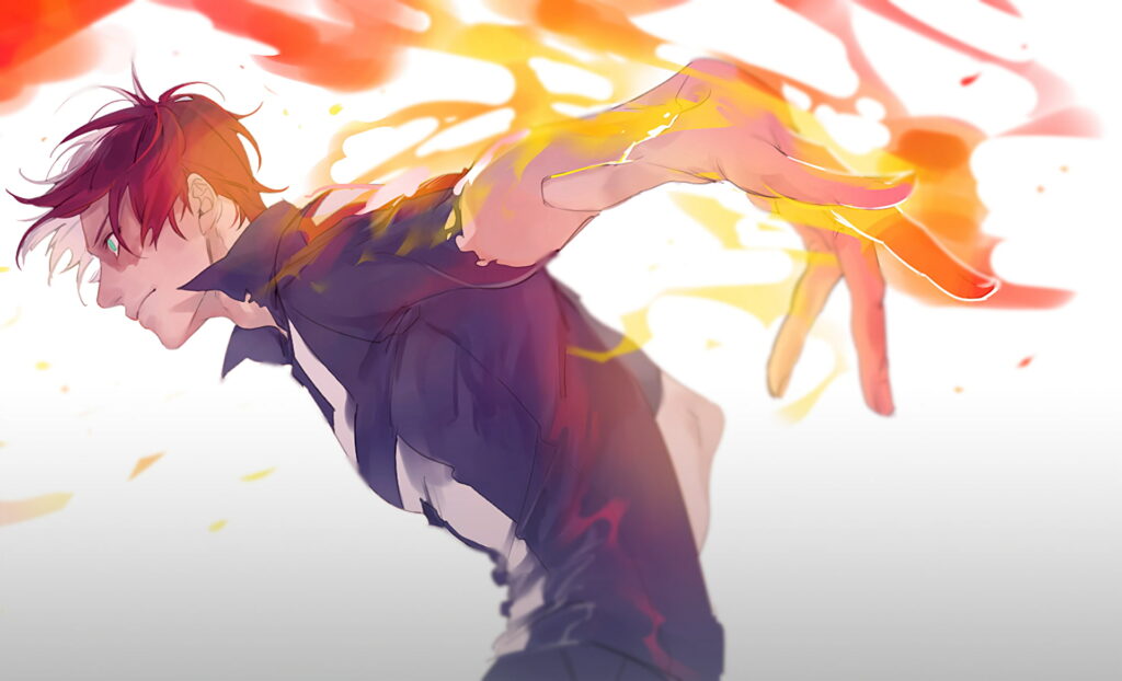 Todoroki Shōto: The Icy Hot Hero - A Stunning HD Wallpaper Background Photo for Anime Boys Enthusiasts of Boku no Hero Academia