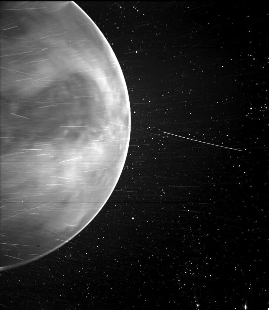 Stunning Monochrome Wallpaper of Celestial Body Among Stars