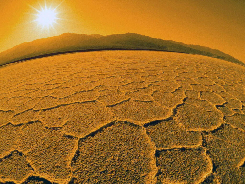 Breathtaking Death Valley Wallpaper: Sunny Desert & Golden Sky