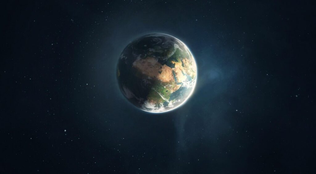 Breathtaking Earth Wallpaper: Stunning Space View with Stars