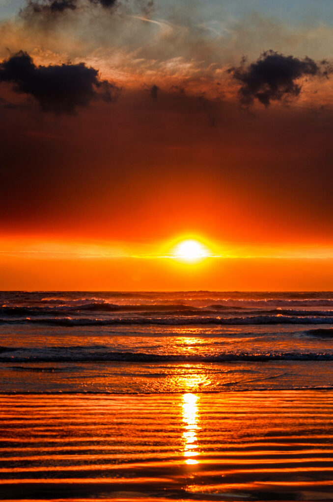 Stunning Golden Sunset Beach Wallpaper for iPhone Background