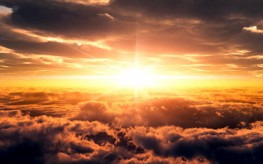 Breathtaking Sunrise: Golden Glow HD Wallpaper Background