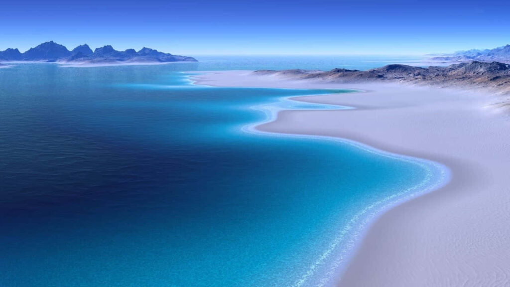 Serene Seascape: High-Res Desktop Wallpaper with Turquoise Waters
