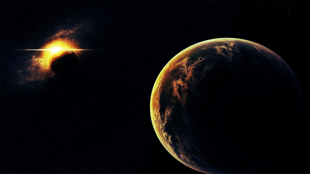 Lunar Eclipse Space Wallpaper: Breathtaking Cosmic Scene Background