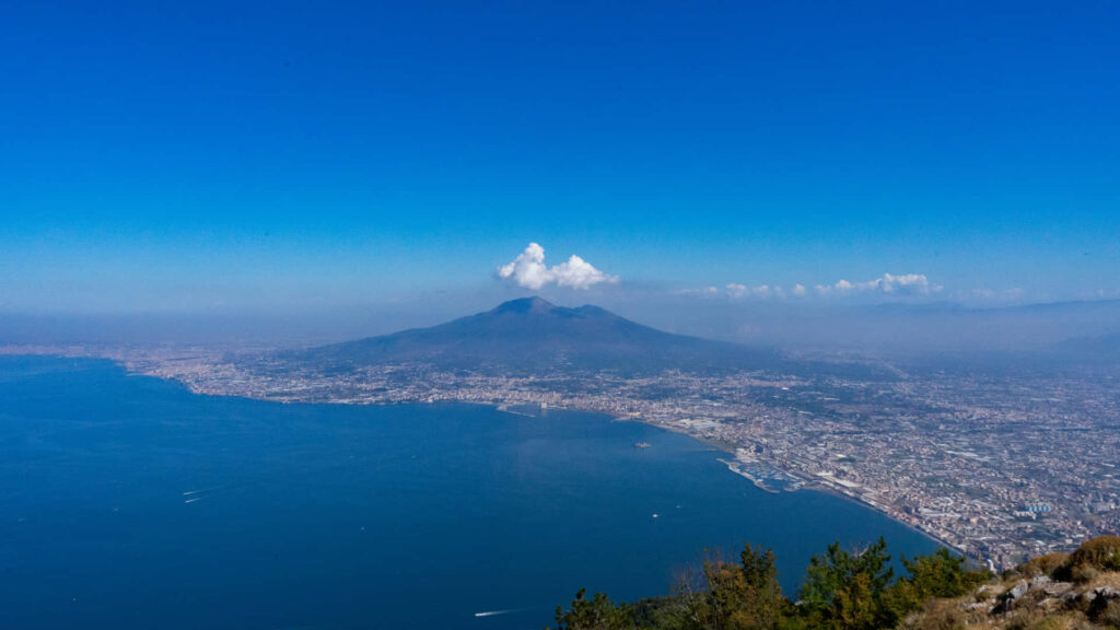Breathtaking Mount Vesuvius Panoramic Wallpaper - Italy Coastline