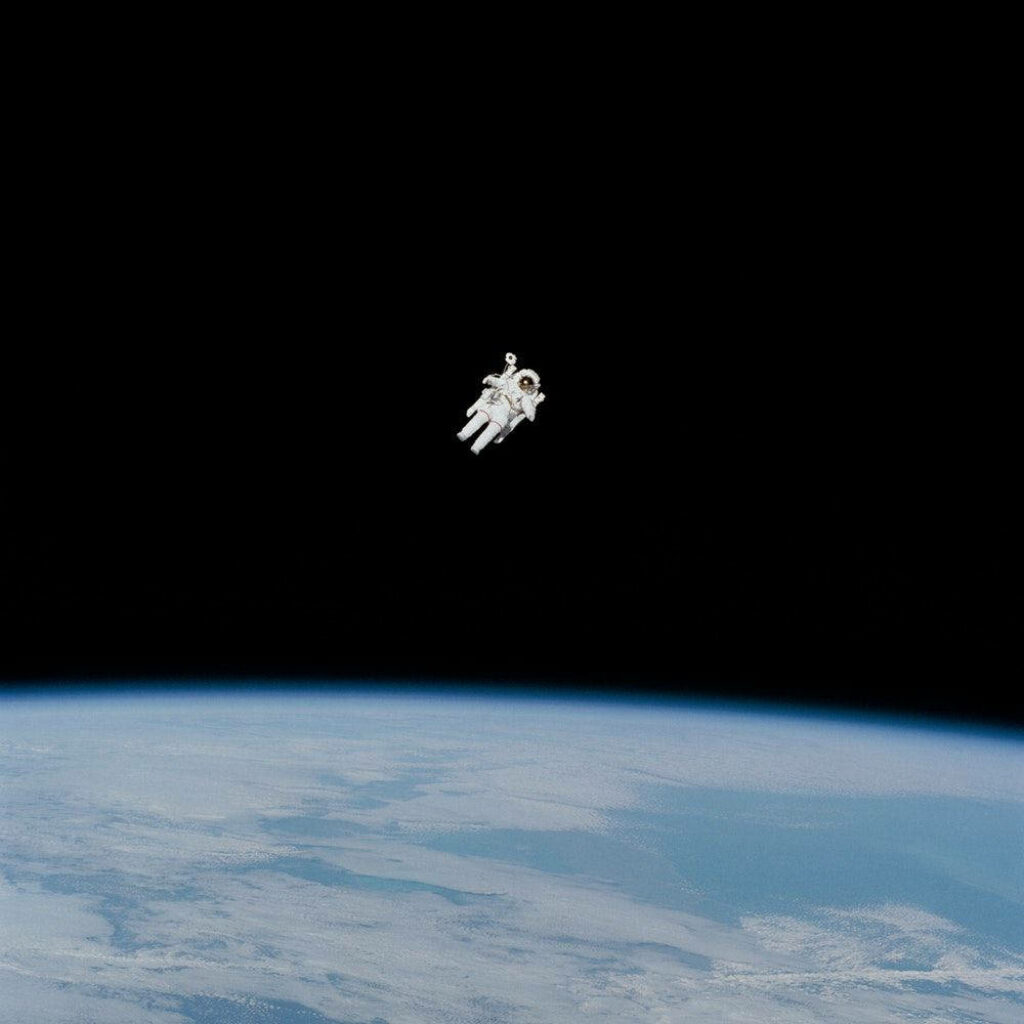 Stunning NASA Astronaut Spacewalk Wallpaper with Earth's Curvature