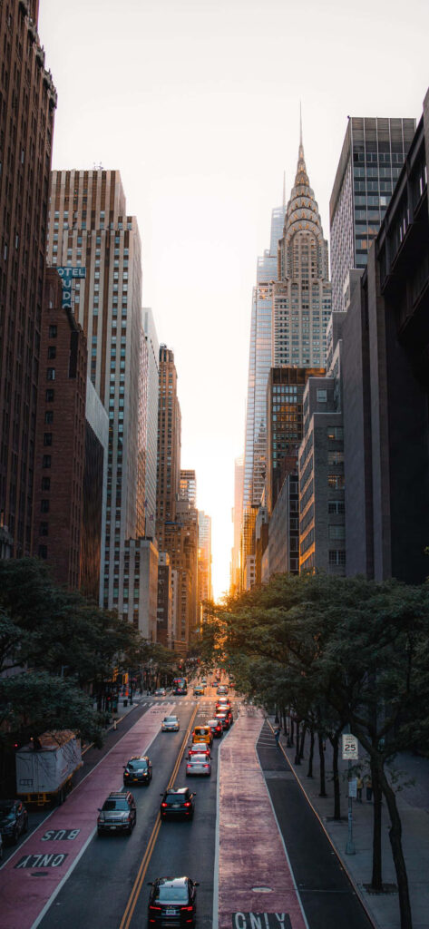 Breathtaking NYC Sunset Wallpaper: Iconic Skyline & Vibrant Streets