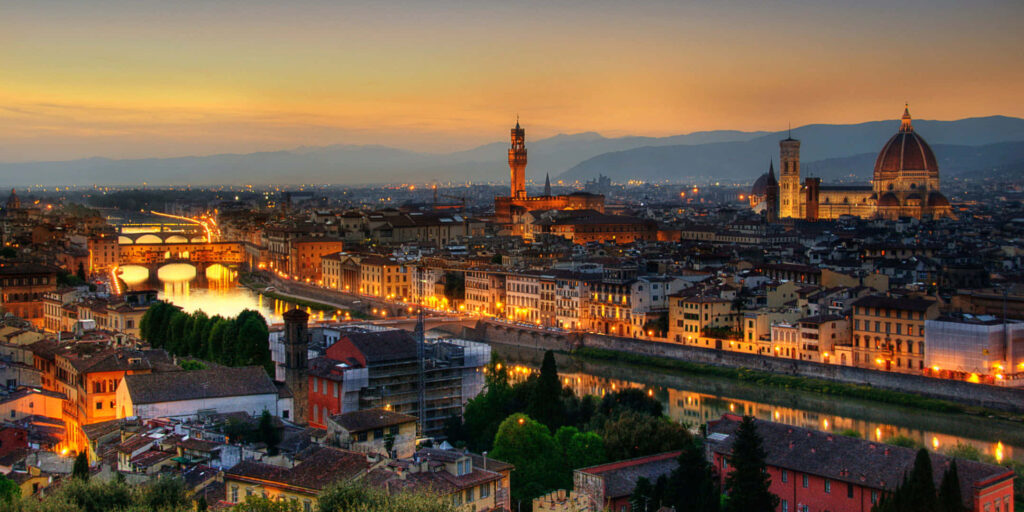 Stunning Twilight Panorama of Florence Cathedral | Wallpaper Background