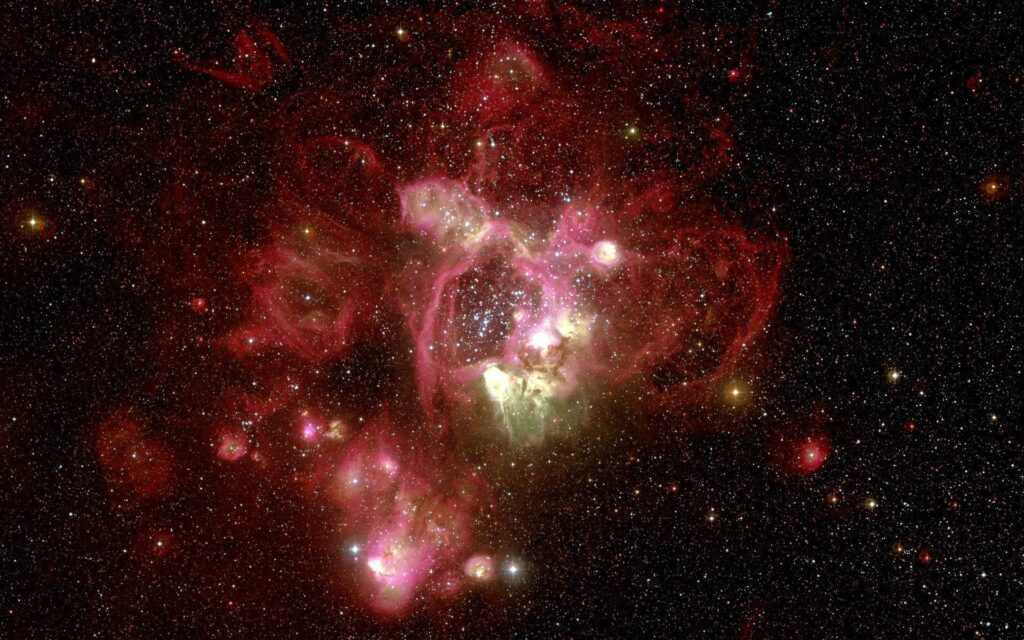 Stunning Red Nebula Wallpaper - Hubble Telescope Vision, 1920x1200