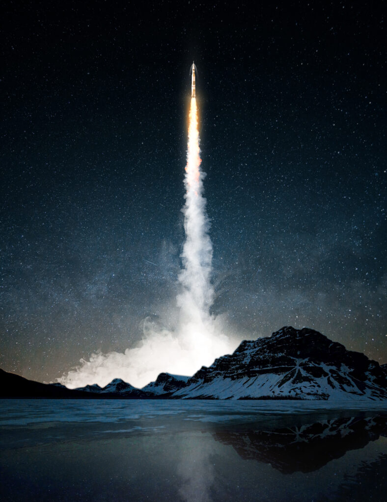 Stunning Rocket Launch Wallpaper: Space Exploration at Night