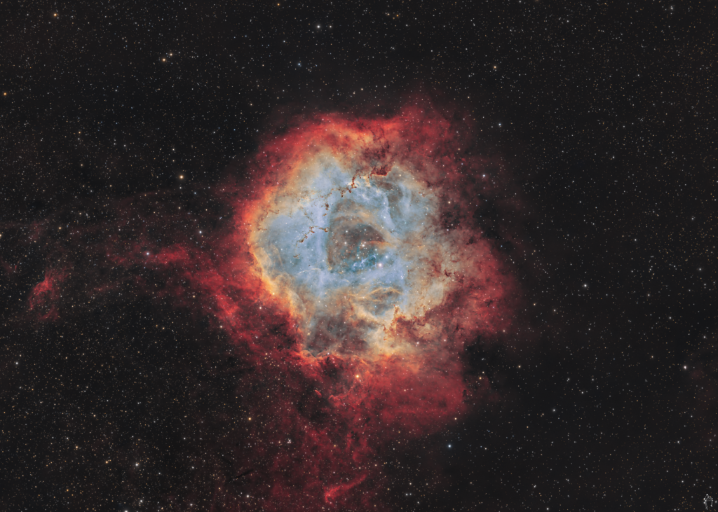Stunning Rosette Nebula Wallpaper: Glowing Cosmic Beauty Background