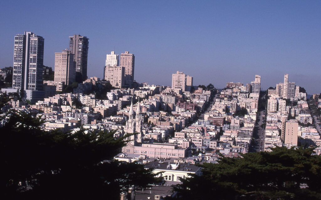San Francisco Skyline from Coit Tower: Urban Landscape Wallpaper