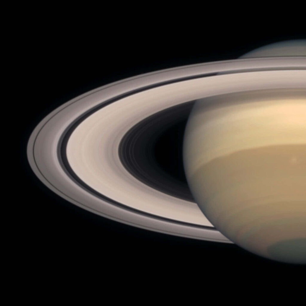 Breathtaking Close-Up of Saturn: Majestic Rings Wallpaper