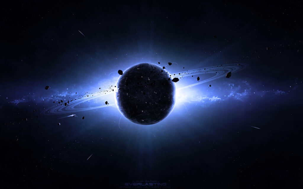 Stunning Saturn Wallpaper: Illuminated Rings & Cosmic Depths