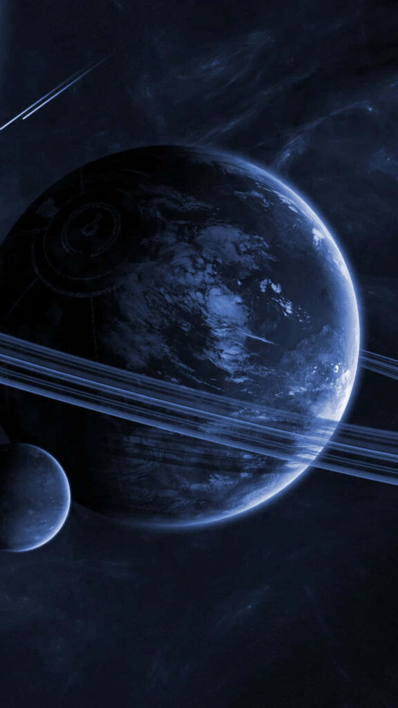 Breathtaking Saturn Wallpaper: Stunning Rings on Dark Cosmic Background