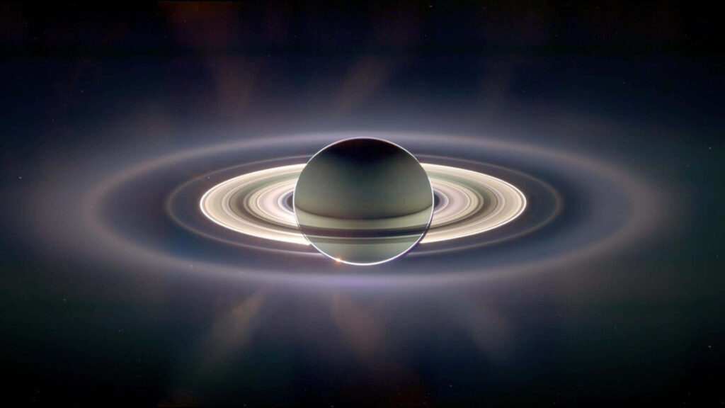 Stunning Saturn Wallpaper: Breathtaking Cosmic View with Iconic Rings