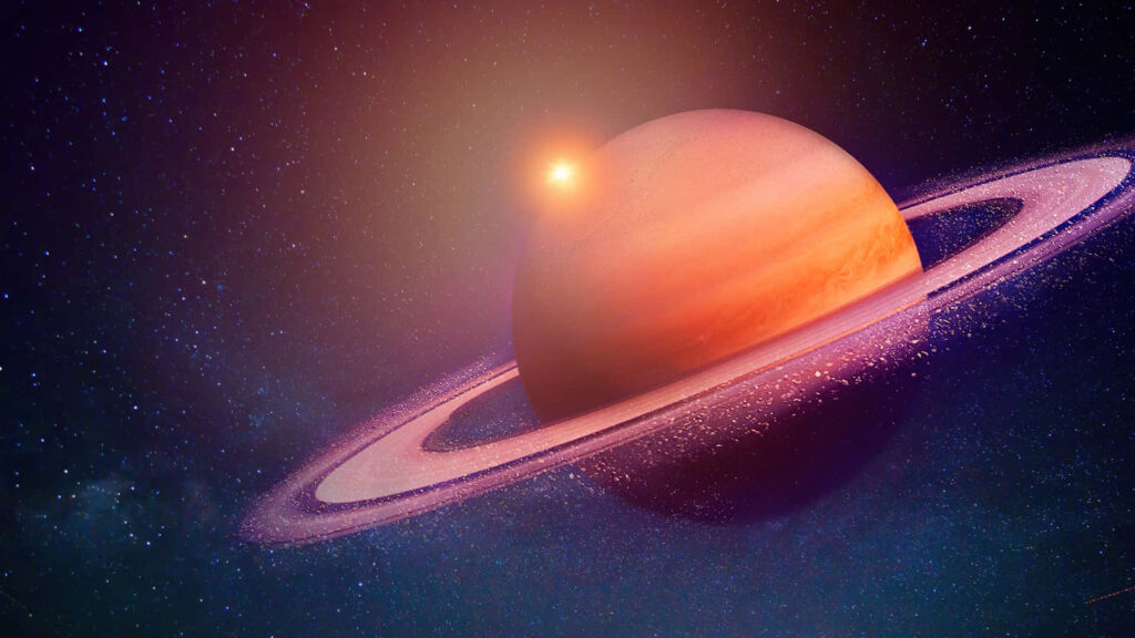 Breathtaking Saturn Wallpaper: Vibrant Rings & Glowing Atmosphere