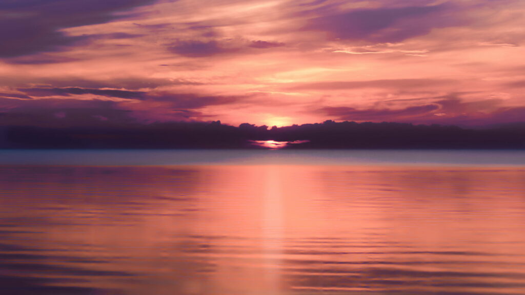 Breathtaking Sunset Over Serene Sea - Tranquil Nature HD Wallpaper