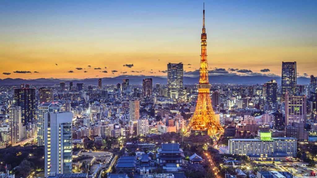 Stunning Tokyo Skyline Wallpaper: Afternoon Lights & Iconic Tower