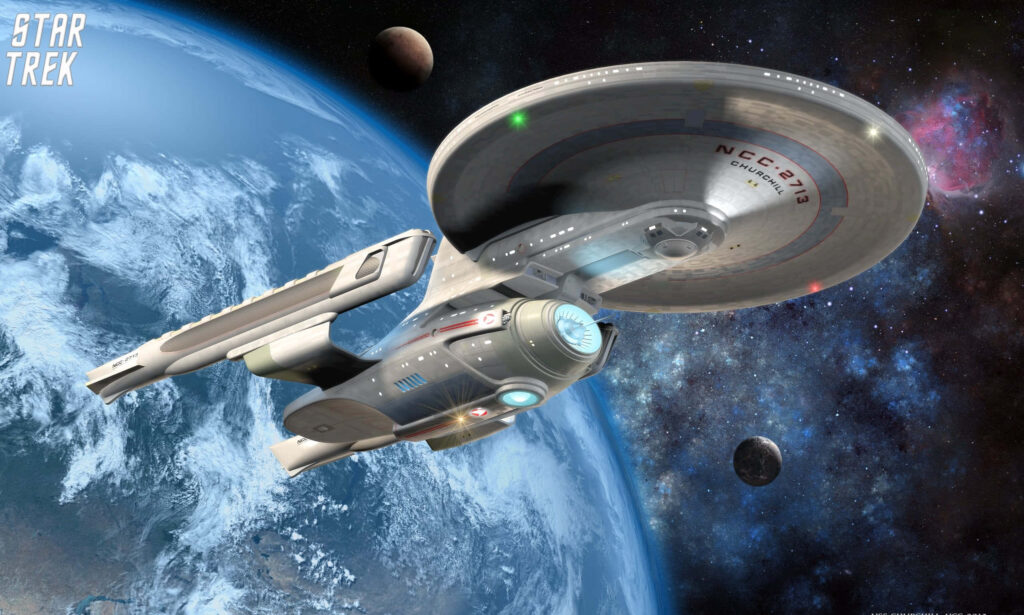Stunning USS Enterprise Wallpaper: Iconic Star Trek Space Scene