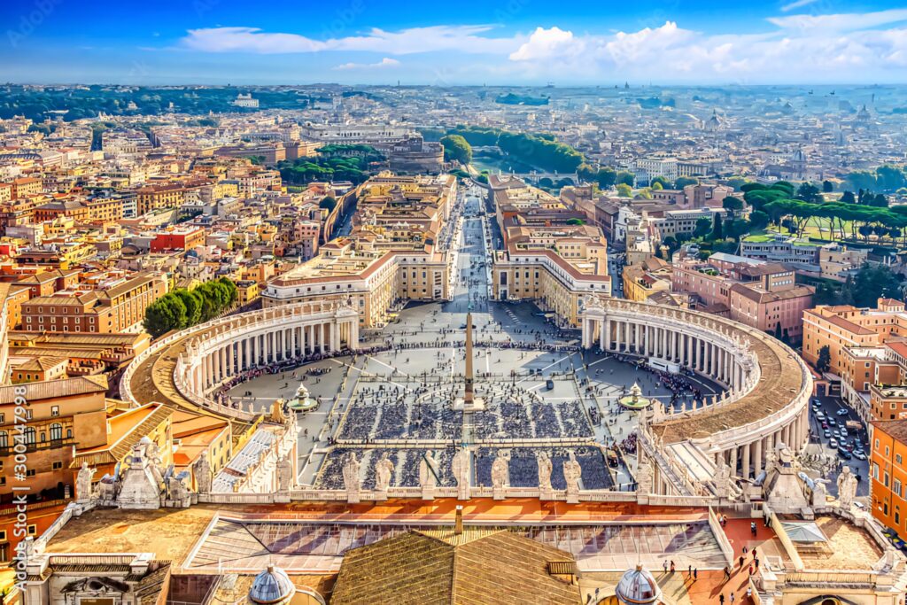 Breathtaking Vatican City View: St. Peter's Square Wallpaper