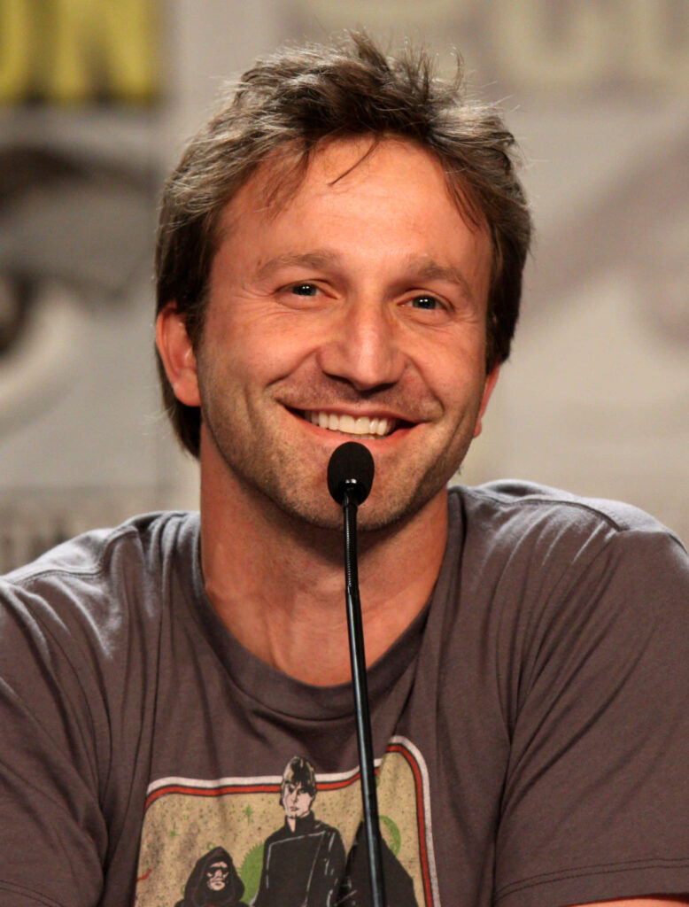 Breckin Meyer smiling candid photo at panel event high resolution celebrity wallpaper background