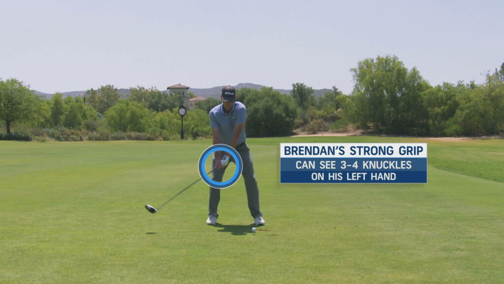 Brendan Steele golf wallpaper HD driving shot on green course with grip technique graphics