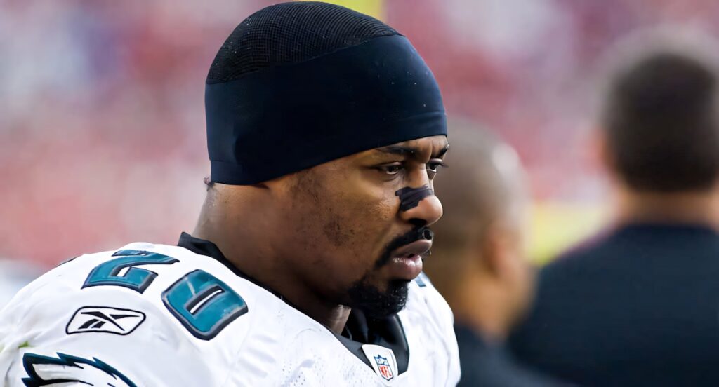 Brian Dawkins Eagles football player intense focused high resolution NFL safety wallpaper background